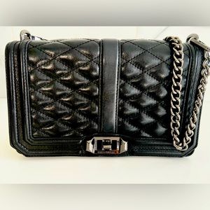 Rebecca Minkoff Black leather cross body bag/clutch